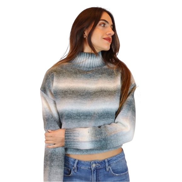NWT Stich Fix VIGOSS Ombré Space Dye Cropped Sweater - Picture 2 of 10